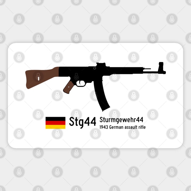 Stg44 Sturmgewehr44 or Mp44 Historical 1943 German assault rifle black. Magnet by FOGSJ